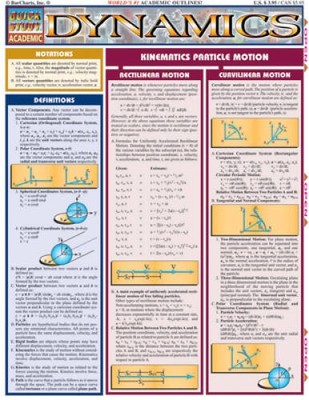 Dynamics (Quickstudy: Academic) - Cards By BarCharts, Inc - VERY GOOD