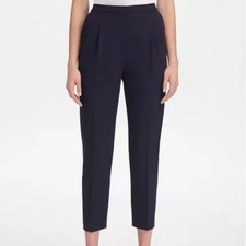 Tommy Hilfiger Womens High Waist Kensington Ankle Pleated Trouser Blue Sze 2 NWT