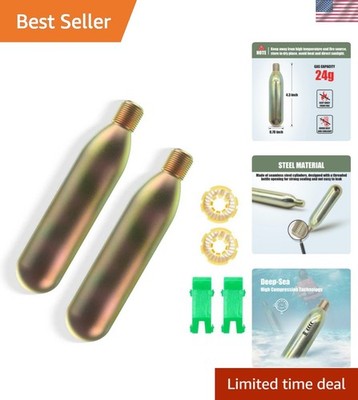 24 Gram CO2 Cartridge for Life Vest, Auto/Manual PFD Life Jacket Rearming Kit...