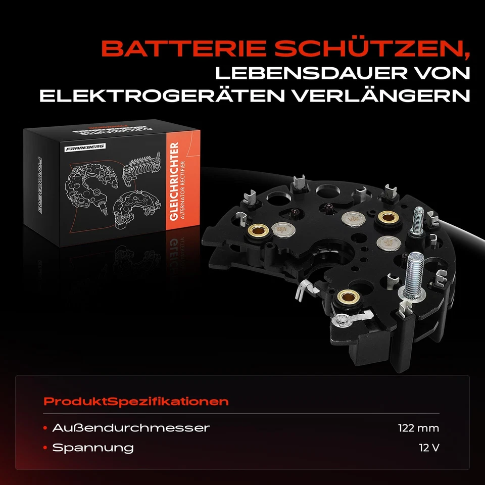 Raddrizzatore Generatore 12V per Opel Vectra B Cc J96 Omega B Caravan V94 2.0 - Immagine 2 di 4