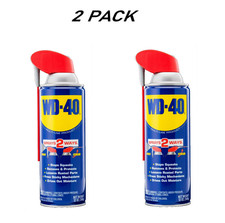 (2 Pack) WD-40 Classic 12oz Multi-Use Lubricant Spray with Smart Straw.