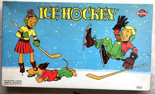 VINTAGE MILTON BRADLEY ICE HOCKEY BOARD GAME 1941 # 4933 RARE