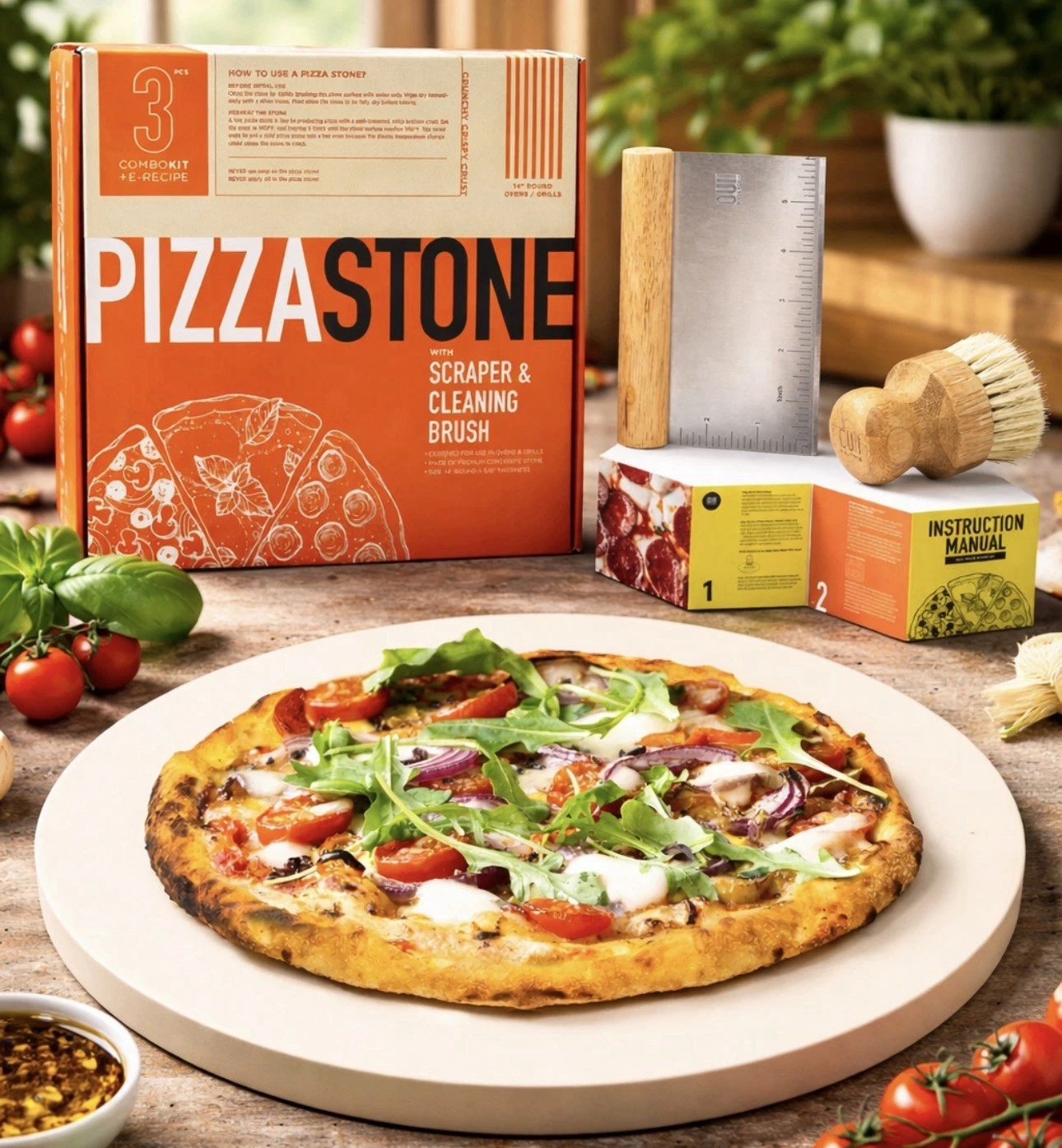 14" Round Pizza Stone, Heavy Duty Cordierite Pizza Pan for Grilling & Pizza Oven
Opens in a new wind