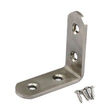 Stainless Steel L Shape Angle Connector Corner Brace Brackets 50x50x3mm 10 PCS