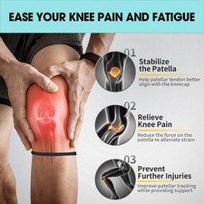 2Pcs Patellar Tendon Support Strap Knee Bands Sports Silicone Patella Band