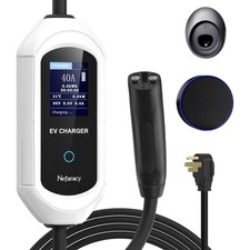 40A 240V Level 2 Portable EV Charger NEMA14-50 Plug 25ft Cable for Tesla Y/3/S/X