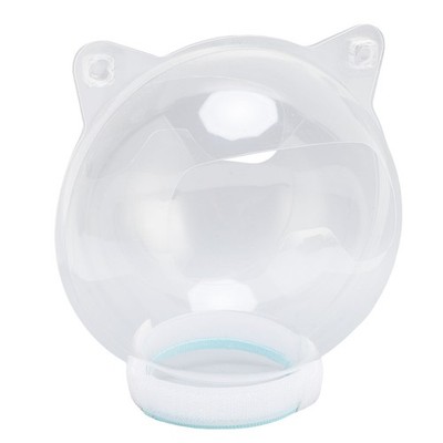 Cat Grooming Muzzle Transparent Breathable Anti Bite Plastic Cute Kitten Helmet