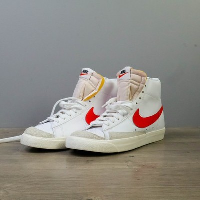 Nike Blazer Mid 77 Vintage Womens 8 White Habanero Red NWOB B-Grade CZ1055-101