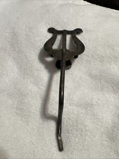 Vintage Brass Lyre Sheet Music Holder  Split Clip Spring Loaded  6 3/4" x 2"