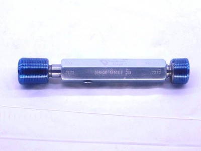 3/4 20 UNEF 2B VERMONT THREAD PLUG GAGE .75 .750 GO NO GO P.D.'S = .7175 & .7232