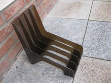 Schallplatten LP Ständer Winkelständer - Vintage "Space Age" in braun 70er Jahre