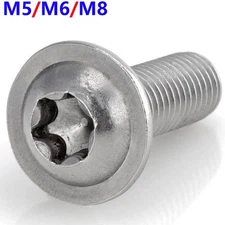 M5 M6 M8 Stainless Steel Torx Socket Flange Button Head Screws Six Lobe TX Bolts