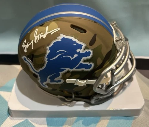 Barry Sanders Signed mini helmet JSA with Auto Autograph