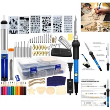 95-Piece Wood Burning Kit with Adjustable Temperature & Portable Storage Box