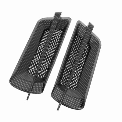 2Pcs Universal Car Vent Hole Covers - Carbon Fiber Or Chrome Side Air Intake Grille Stickers For Most Vehicles