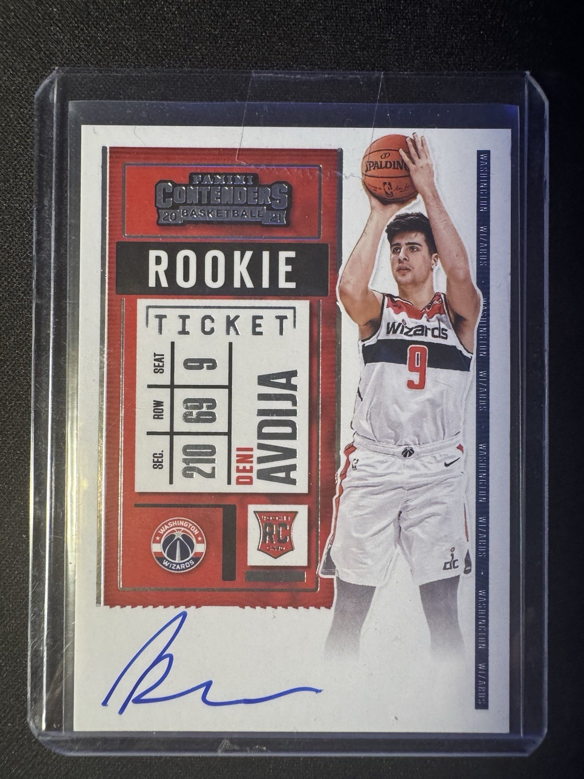 2020-21 Panini Contenders Deni Avdija Rookie Ticket Auto On Card 137
