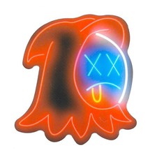 Neon Ghost Spooky Sticker Die Cut Vinyl Decal Cute Halloween Spirit Laptop