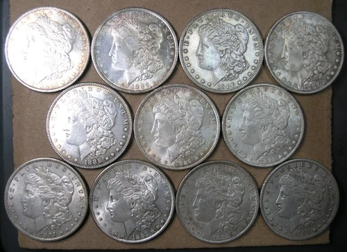$1 Morgan Dollars 1885-1892 All Different VF Or Better 11-COIN LOT * AvenueCoin