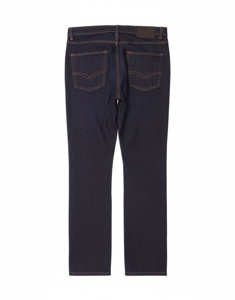 PIERRE CARDIN Mens Regular Fit Straight Jeans W32 L34 Navy Blue Cotton BQ22 - Image 2 of 4