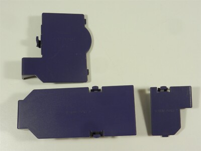 Complete Set of 3 OEM Serial & Hi Speed Port Covers Nintendo GameCube - Indigo