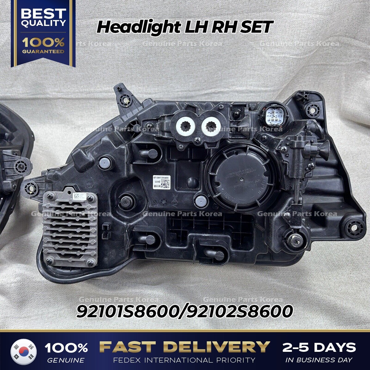 ⭐Genuine⭐ Headlight LH RH SET 92101S8600 92102S8600 for Hyundai