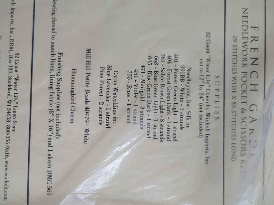 The Drawn Thread English Garden Pocket Cross Stitch Pattern Home Sampler W/ Bead - Image 3 of 4