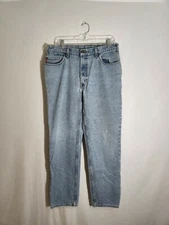 Vintage 90s Mustang Jeans Light Wash Denim Distressed 36 X32