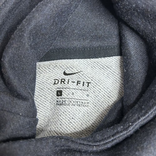 Felpa pullover Nike Dri Fit imbuto collo cappuccio donna grande blu navy tempo libero - Foto 2 di 10