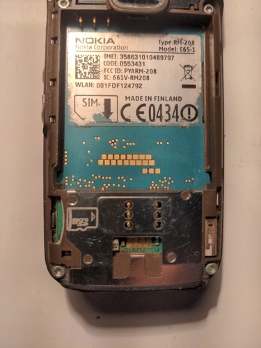 Nokia E65 - Dark Brown (Unlocked) Mobile Phone For Parts Not Working No Battery - Afbeelding 9 van 23