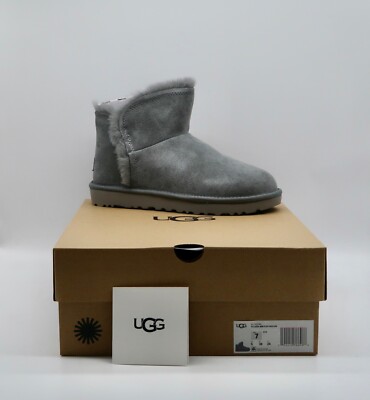 UGG WOMEN'S CLASSIC MINI FLUFF HIGH LOW BOOTS in GEYSER 1103745