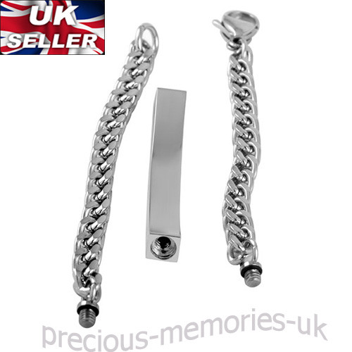 Silver Cremation Ashes Urn Bracelet Bangle - Funeral Memorial Keepsake Jewellery - Picture 4 of 5