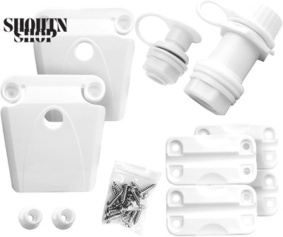 Cooler Replacement Parts Kit, Ice Chest Plastic Hinges, Latch Posts, Threaded