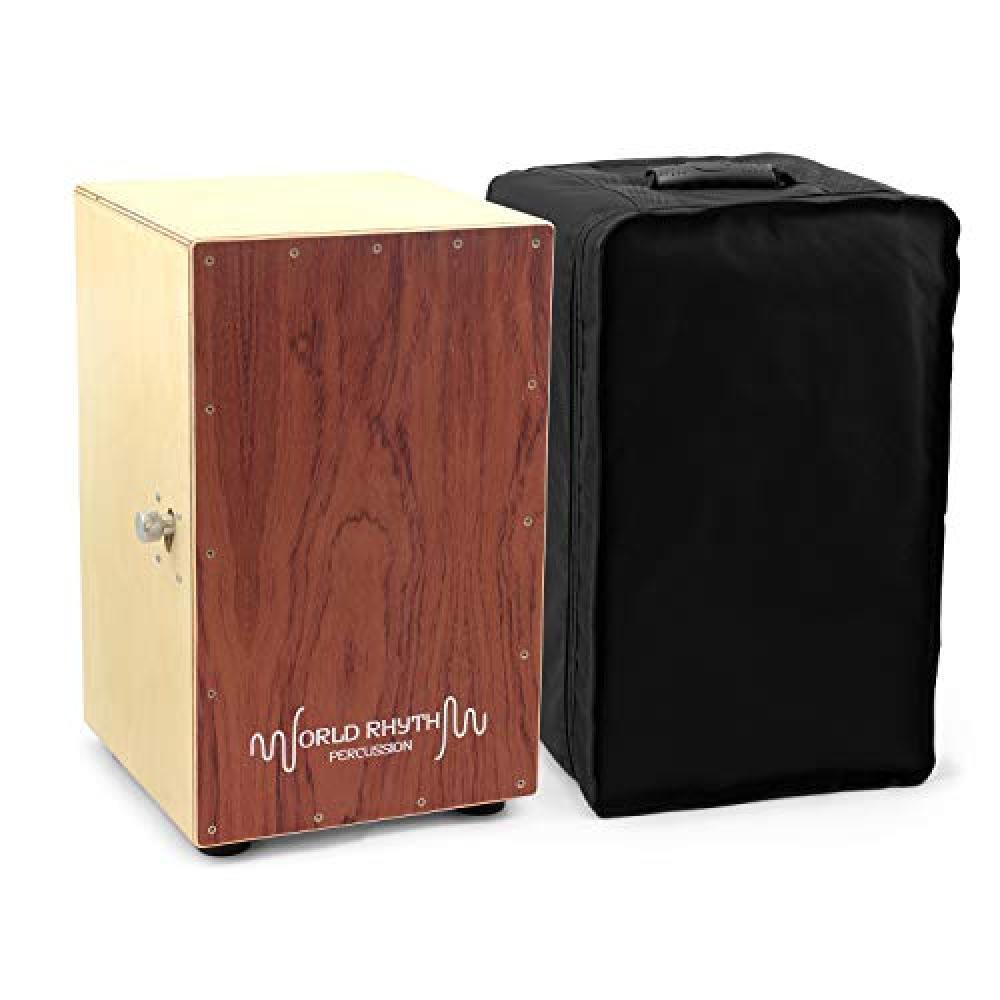 World Rhythm - Cajón in legno naturale, Dark Wood - NUOVO