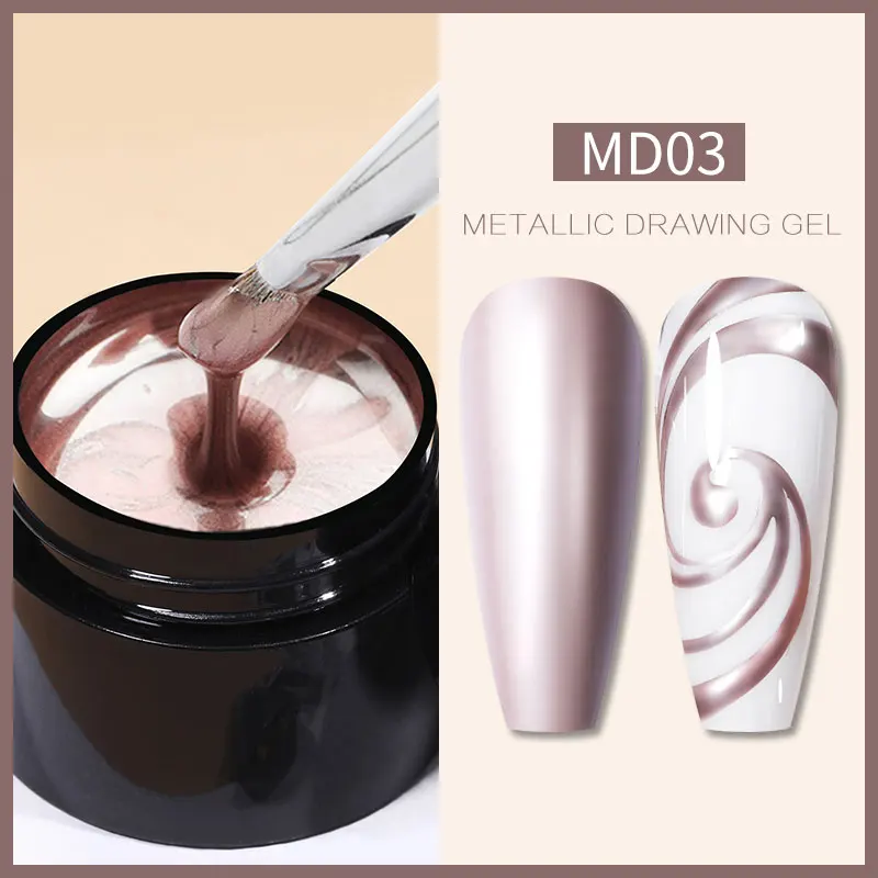 Super Bright Metallic Painting Gel Polish 5ML Gold Silver Mirror Gel Nail Polish