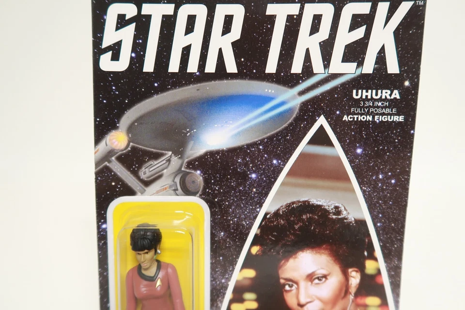 Figura de acción Star Trek Uhura ReAction Funko 3,75 pulgadas tarjeta sin perforar 2015 nueva en caja Foto 3 de 4