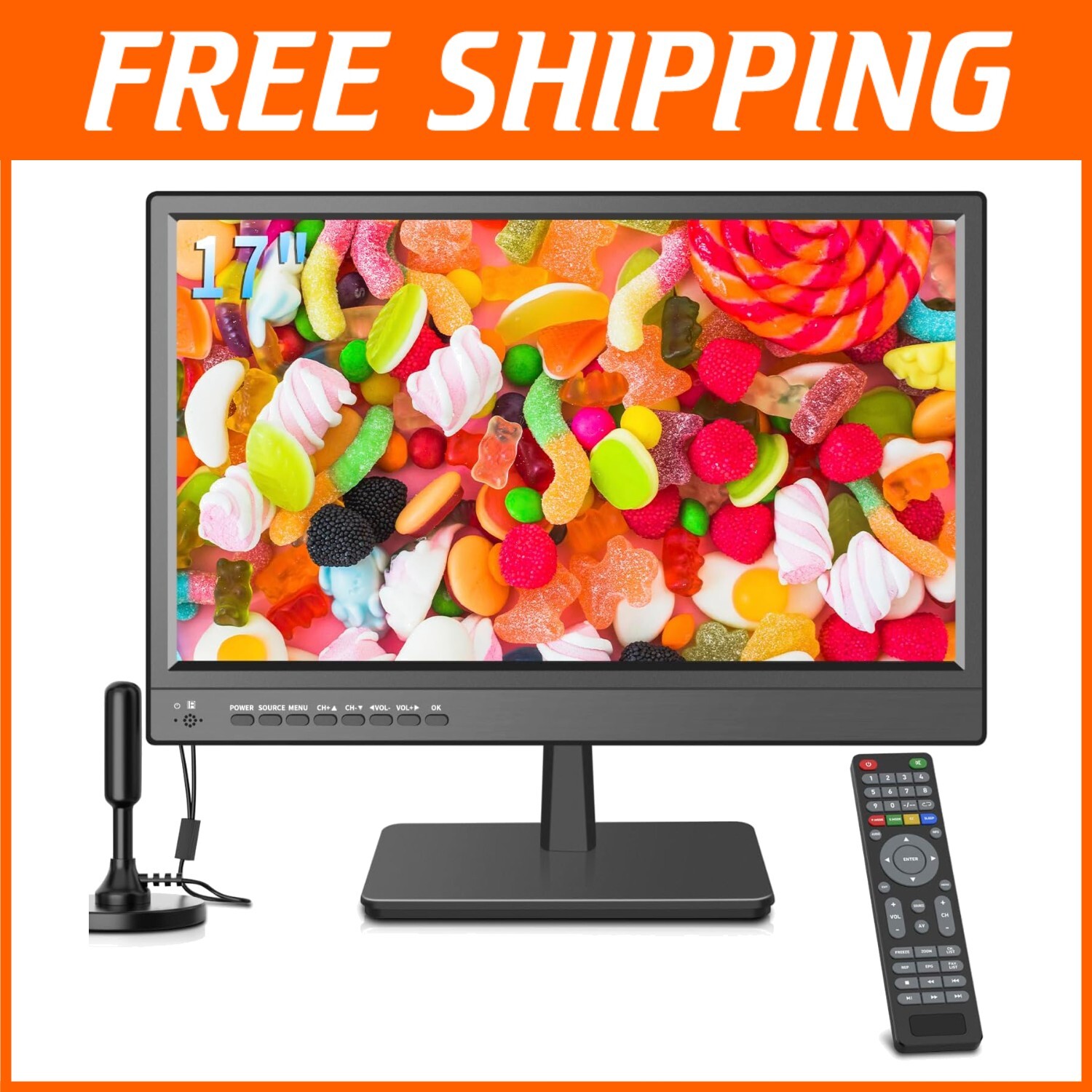 Lightweight 17-Inch Smart TV with 12V Power – Ideal for Caravans
