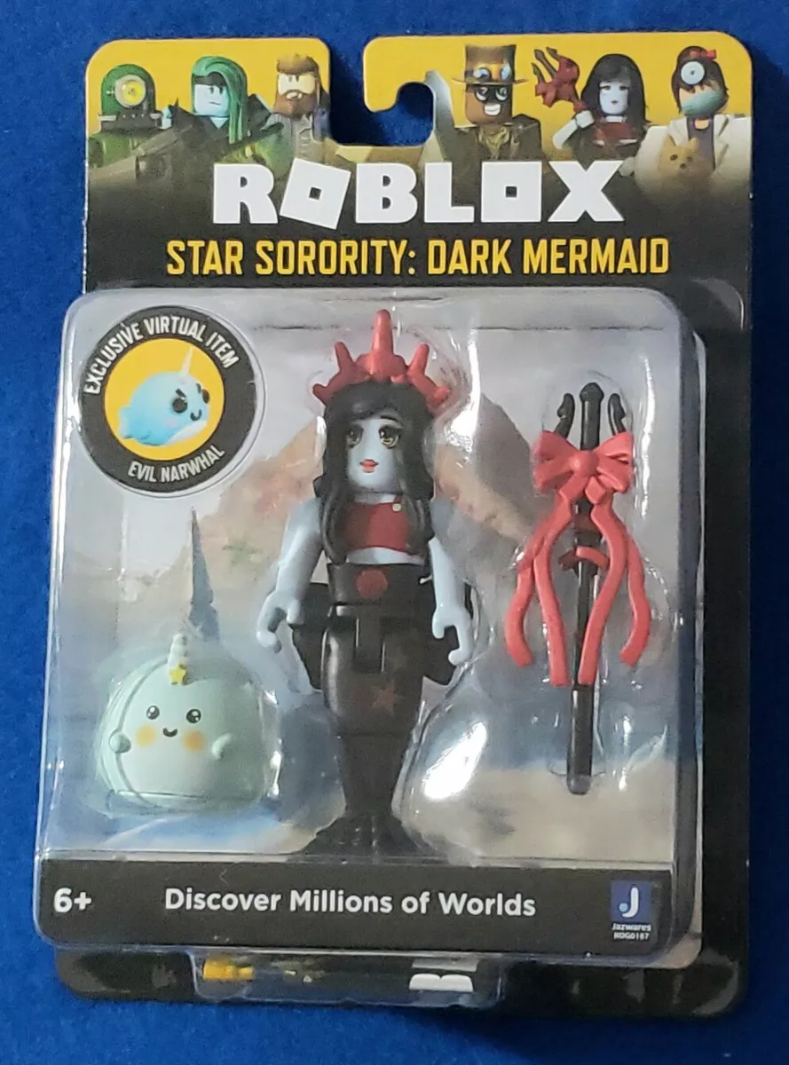 Roblox Star Sorority: Dark Mermaid Exclusive Virtual Item Evil Narwhal  Jazwares