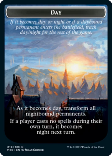 x4 Day // Night MID Innistrad Midnight Hunt MTG 19/19 TOKEN M/NM 4x