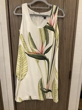 Ann Taylor Sleeveless Floral ZIP Back Dress Womens Size 0