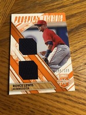 2019 Panini Elite Extra Dual Prospect Materials Orange 86/199 Royce Lewis DPM-RL