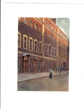 James S. Ogilvy 1911 Colour Plate London Sir James Thornhill's House,Dean Street
