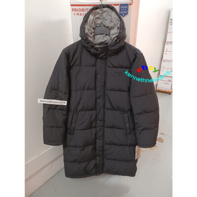 LEVIS QUILTED EXTRA LONG PARKA JACKET COAT BLACK MENS SIZE S,M