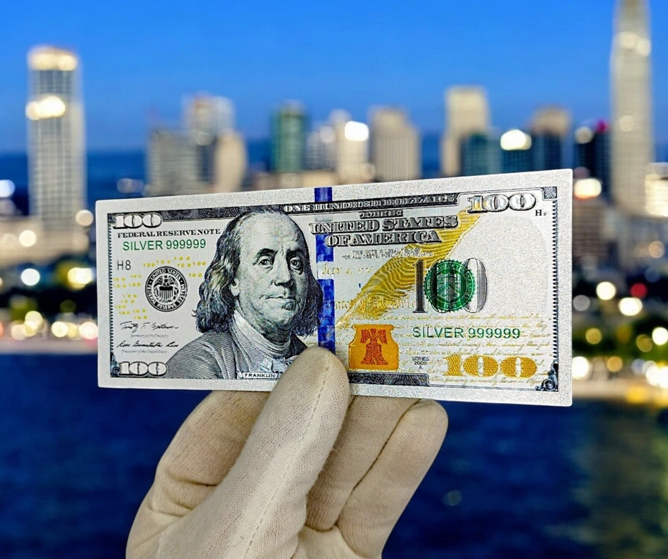 Limited Edition Silver-Plated $100 Banknote - Stunning Collectible! - Image 4 of 4