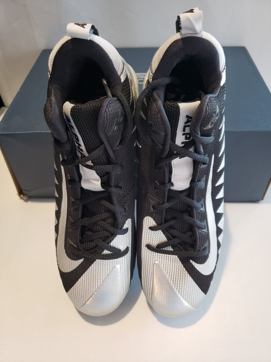 Nike Alpha Menace Pro Mid Football Cleats Mens Sz 10 Black  display picture 2
