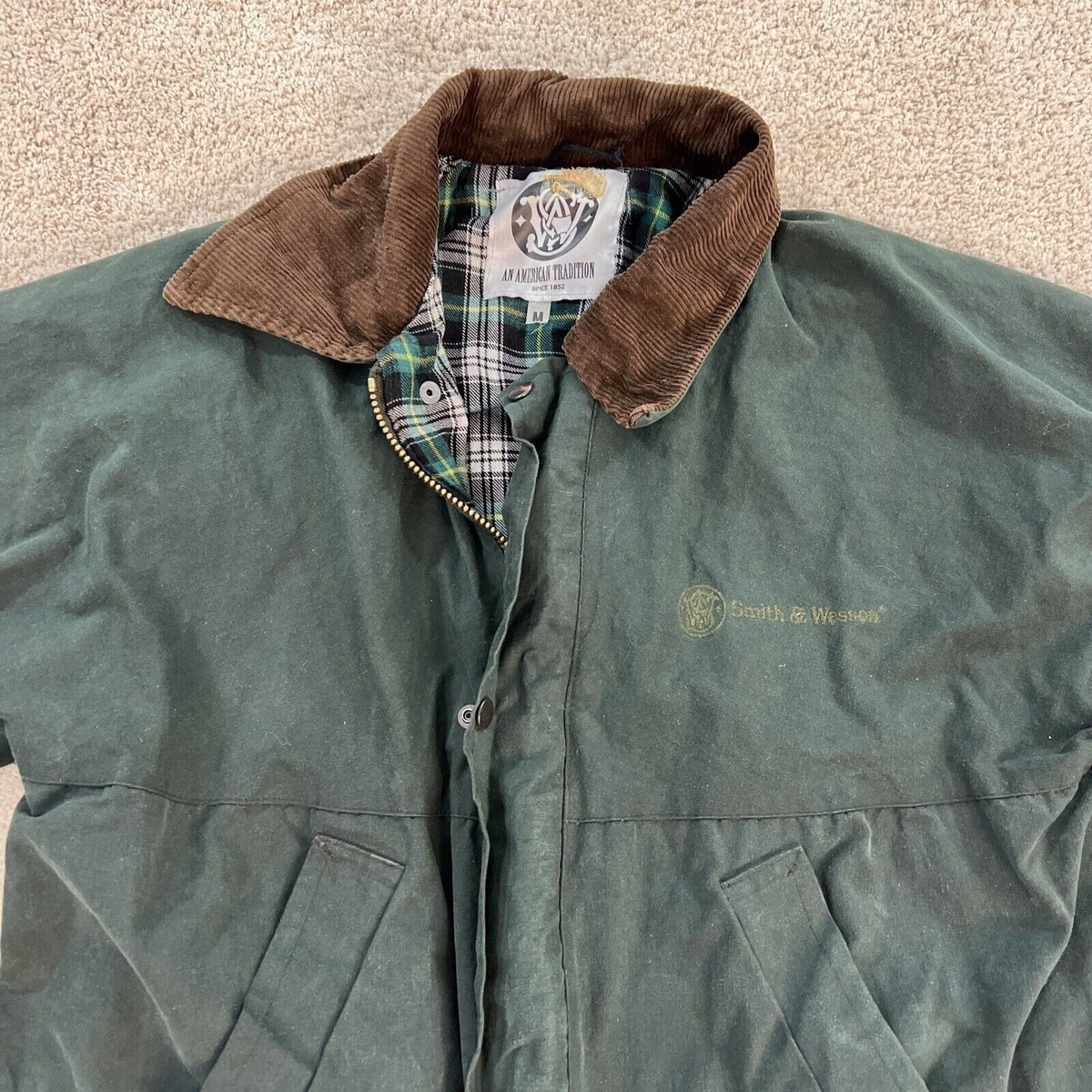 Vintage Smith and Wesson Mens Jacket M Hunting Work Waxed