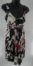 TAHARI Arthur S. Levine Dress Size 4 White Pink Purple Floral Sleeveless