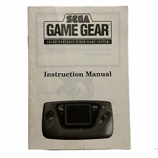Sega Game Gear Console Manual Instruction Booklet English Version