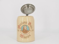 Paulaner Br&auml;u M&uuml;nchen Bierkrug Steinkrug Retro Motiv St. Thomas Brauereikrug