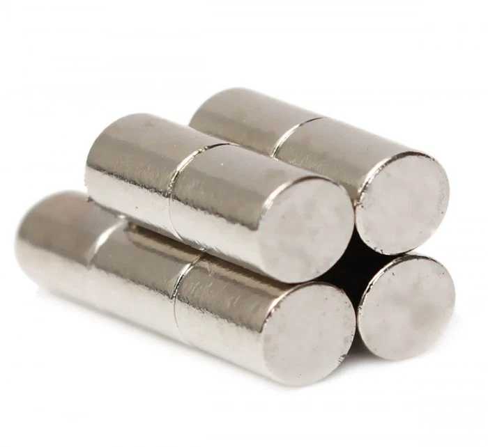 ECMAGNET 5pcs 4mm x 6mm Very Strong Rare Earth Neo Small Neodymium Cylinder Rod Magnets