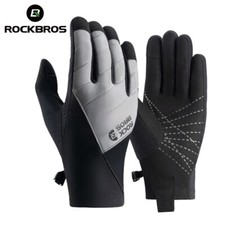 ROCKBROS Winter Cycling Gloves Bike Fleece Thermal Motorcycle Windproof Mitten